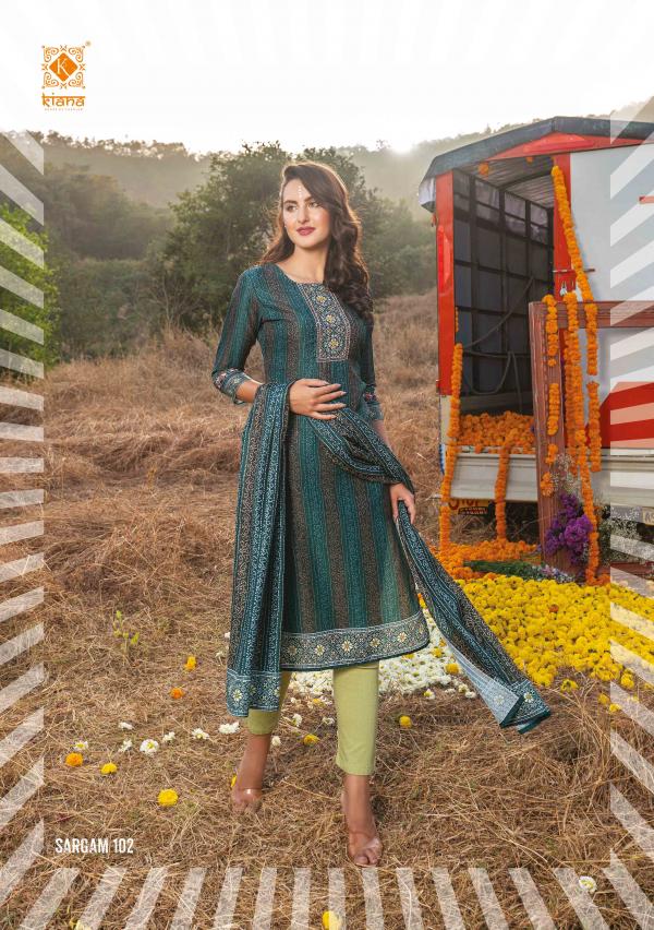 Kiana Sargam Fancy Kurti With Bottom Dupatta Collection